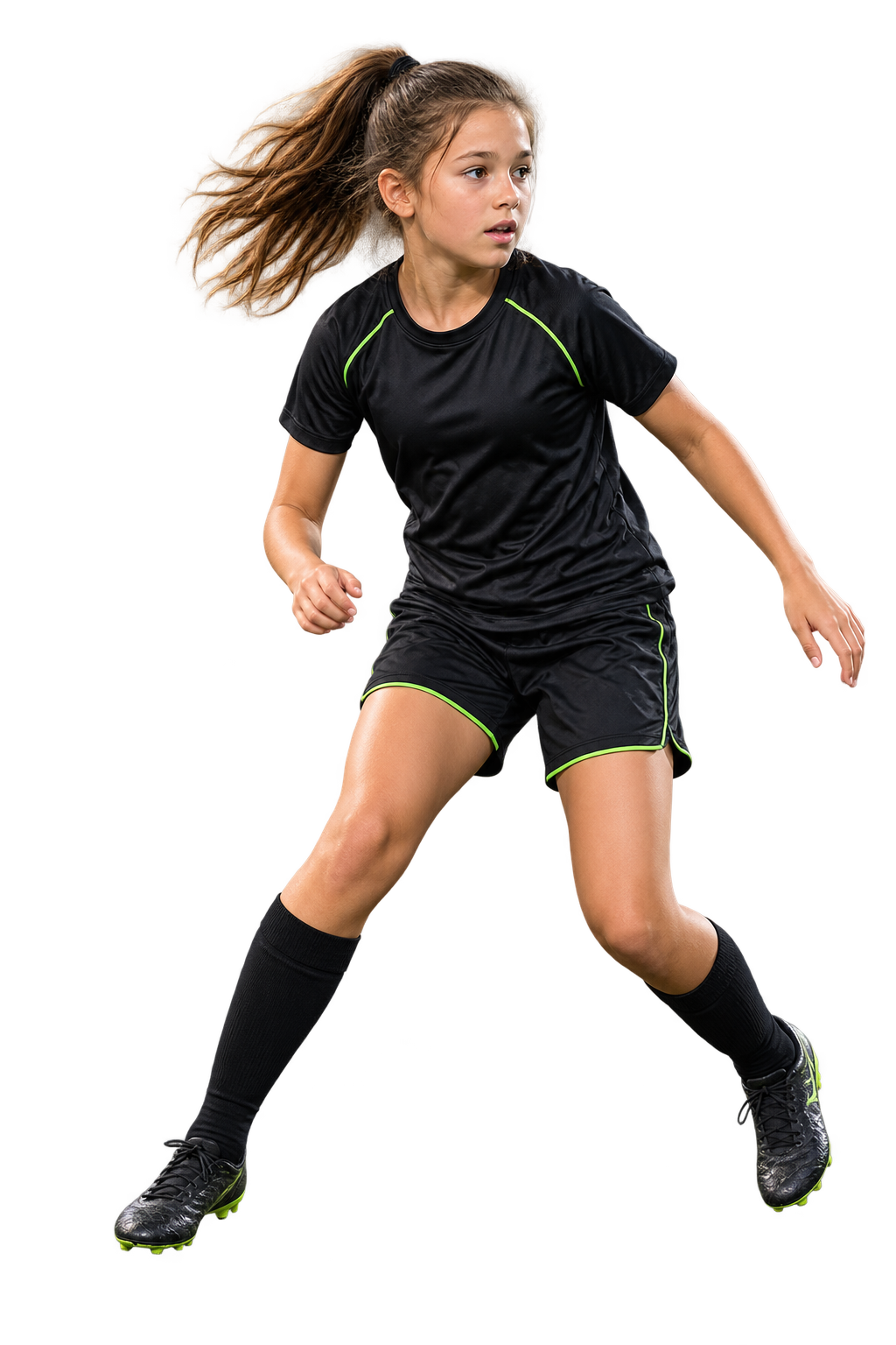 Jovem atleta em exercício de leitura do jogo